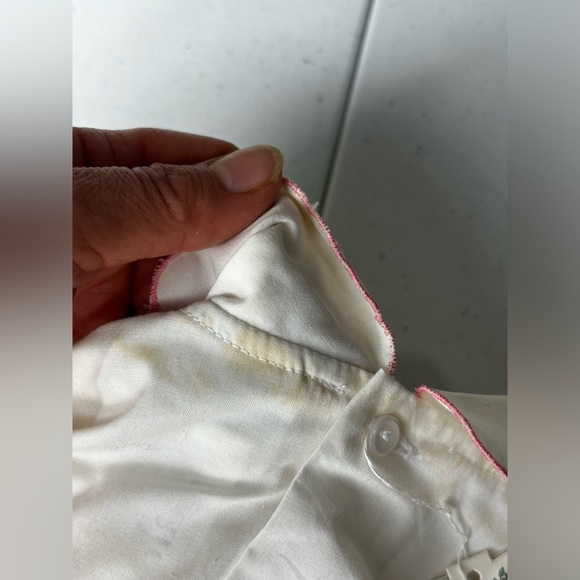 Vintage Baby Girls A Little Angel Blue Floral Collared Smocked Dress Size 6-9mo - Picture 12 of 13